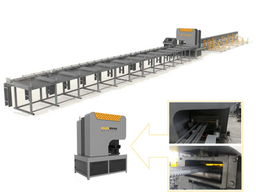 شراء CNC PLC التحكم في خط القطع الآلي للأسلاك المعدنية 100 طن آلات قطع خط القطع online manufacture